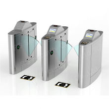 High security face recognition fully automatic optical waist high fingerprint access control flap turnstile barrier for metro